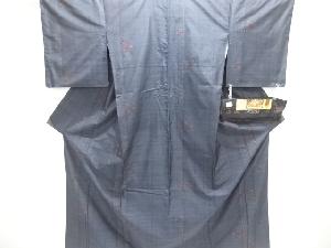 枝垂れ花模様織り出し本場泥大島紬着物